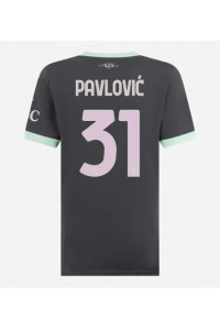 AC Milan Strahinja Pavlovic #31 Voetbaltruitje 3e tenue Dames 2024-25 Korte Mouw